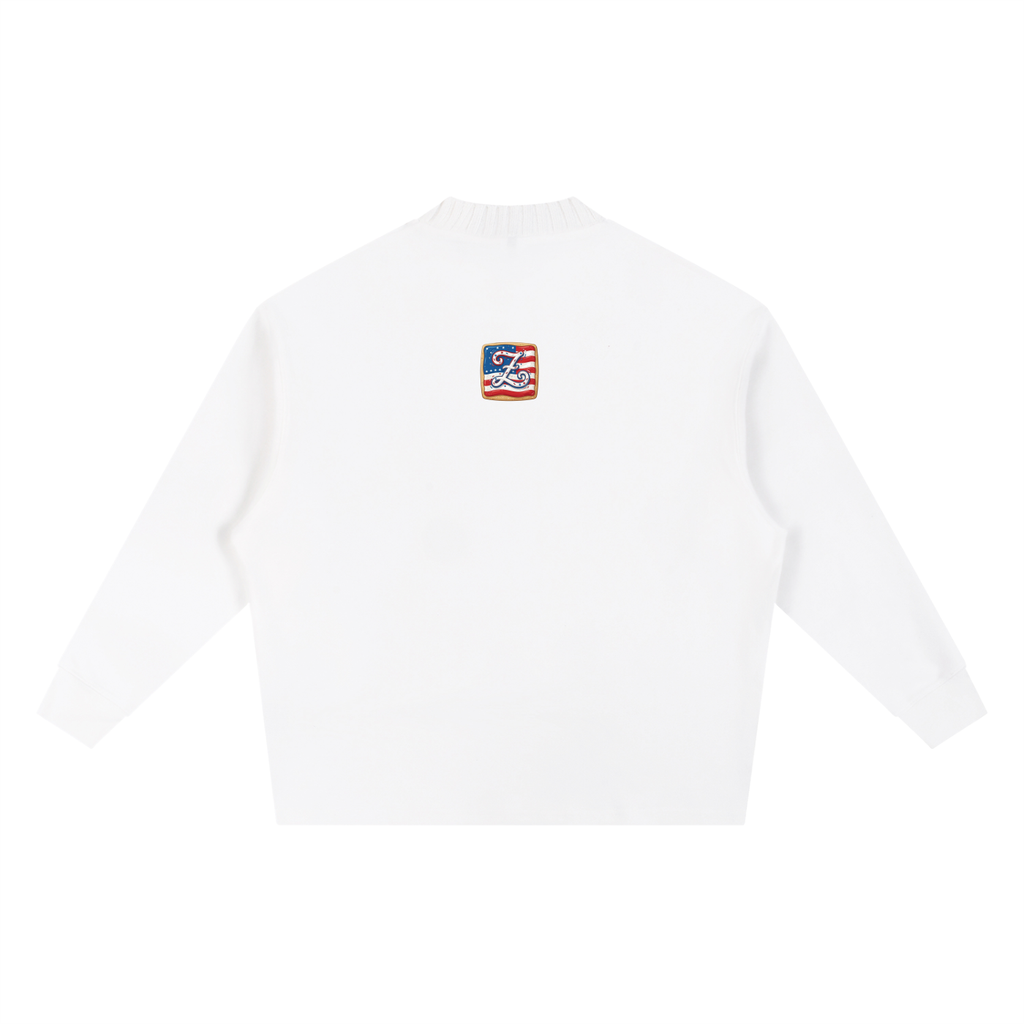 Knitted Round Neck Oversize Sweatshirt