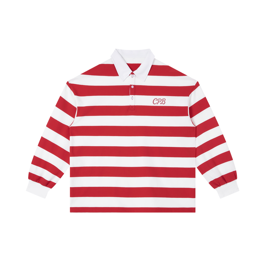 Color Block Stripe Polo Shirt