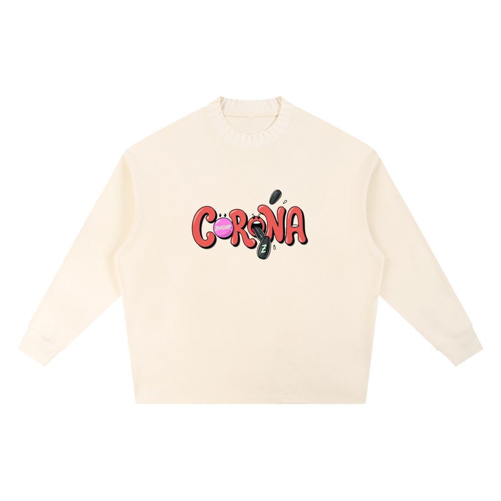 Knitted Round Neck Oversize Sweatshirt